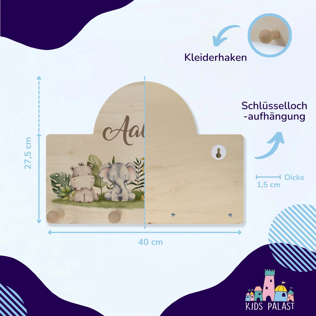 Personalisierte Kindergarderobe | Bogenform - KidsPalast