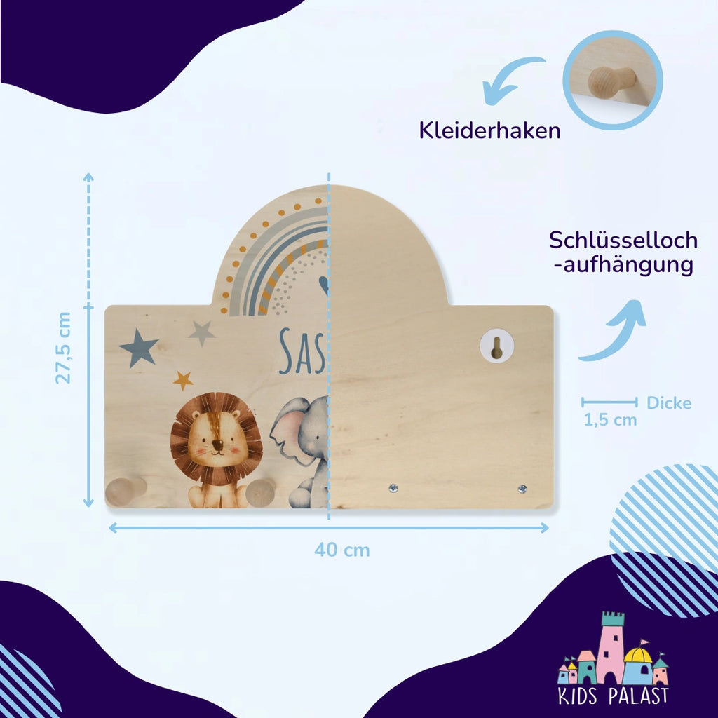 Personalisierte Kindergarderobe | Bogenform - KidsPalast