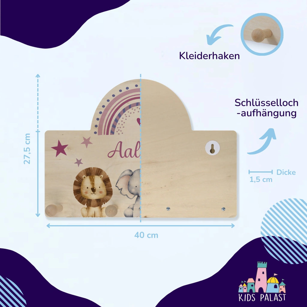 Personalisierte Kindergarderobe | Bogenform - KidsPalast