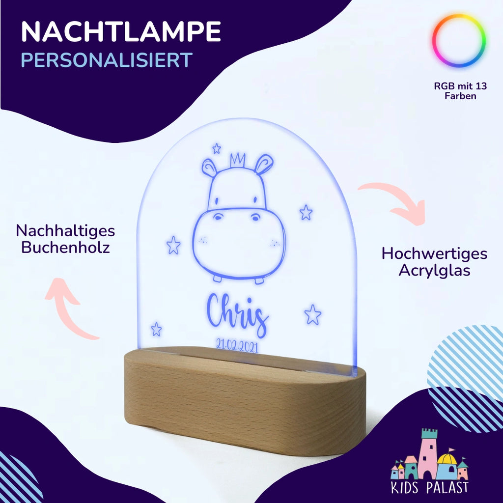Personalisierte Nachtlampe mit RGB-Beleuchtung - KidsPalast