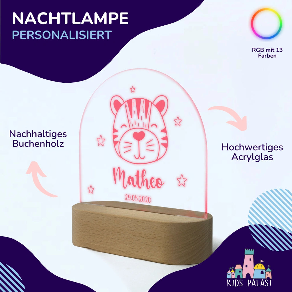 Personalisierte Nachtlampe mit RGB-Beleuchtung - KidsPalast