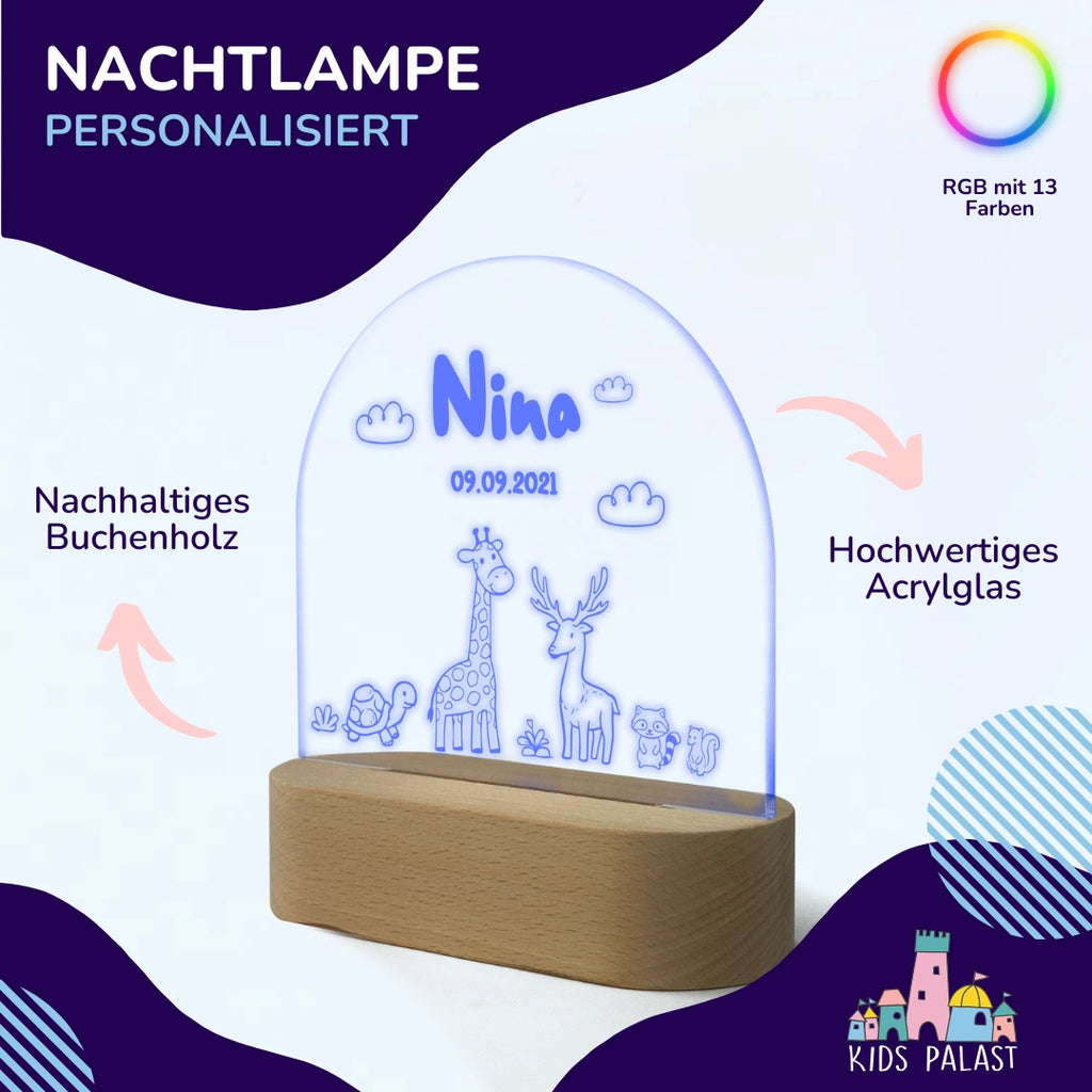 Personalisierte Nachtlampe mit RGB-Beleuchtung - KidsPalast