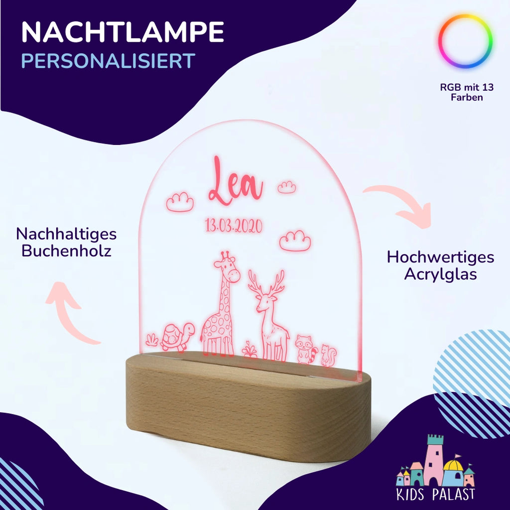 Personalisierte Nachtlampe mit RGB-Beleuchtung - KidsPalast