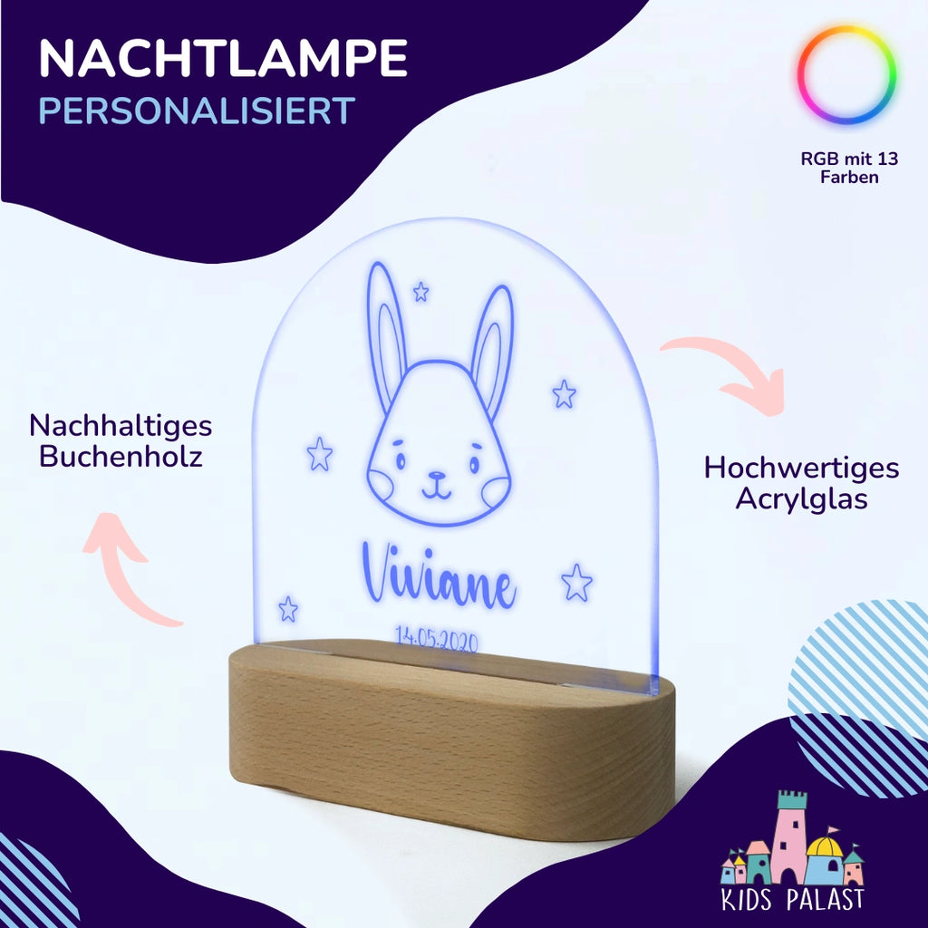Personalisierte Nachtlampe mit RGB-Beleuchtung - KidsPalast