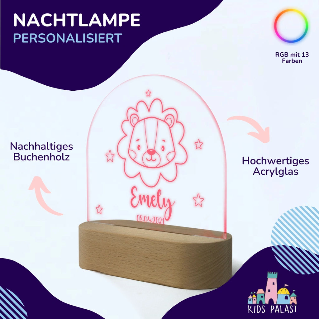 Personalisierte Nachtlampe mit RGB-Beleuchtung - KidsPalast